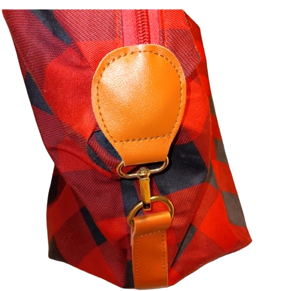 Buffalo Plaid Monogrammed Tote Bag with letter "J" nwnt - Picture 4 of 12